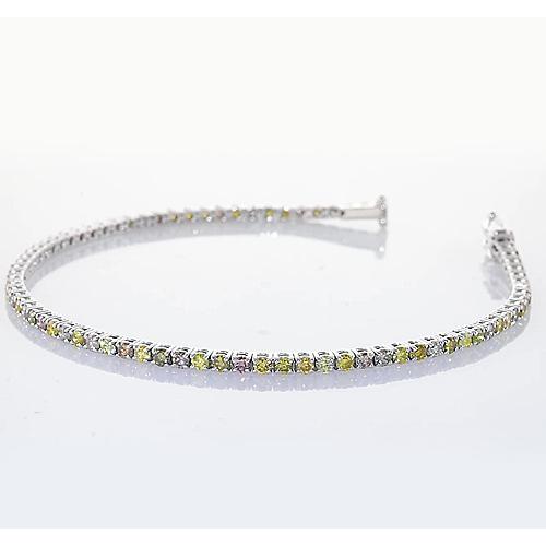 Bracciale tennis con zaffiro rosa. giallo. verde e bianco. 4 carati - harrychadent.it