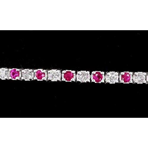 Bracciale tennis diamante rosa zaffiro griffe set 4 carati oro bianco - harrychadent.it