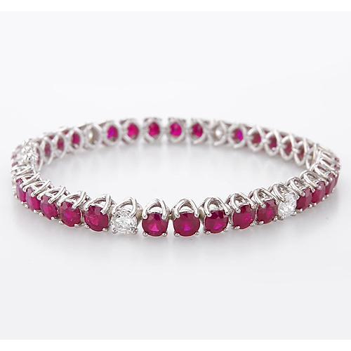 Bracciale tennis diamante rubino 44.75 carati set di griffe gioielli donna - harrychadent.it