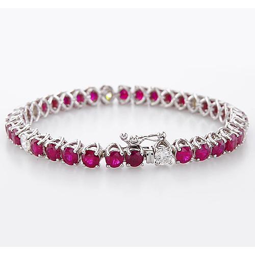 Bracciale tennis diamante rubino 44.75 carati set di griffe gioielli donna - harrychadent.it