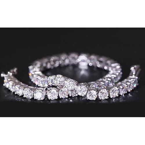 Bracciale Tennis Diamante 16 Carati Donna Oro Bianco F Vs1 Gioielli - harrychadent.it
