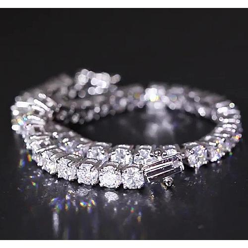Bracciale Tennis Diamante 16 Carati Donna Oro Bianco F Vs1 Gioielli - harrychadent.it
