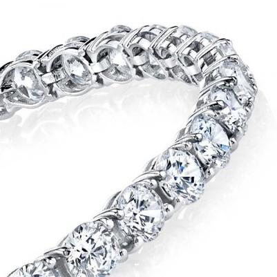 Braccialetto rotondo con diamanti tondi da 10 carati. set di gioielli in oro bianco 14 carati - harrychadent.it