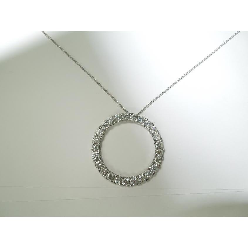 Gioielli in oro bianco con ciondolo a forma di cerchio della vita da donna da 8,75 carati - harrychadent.it