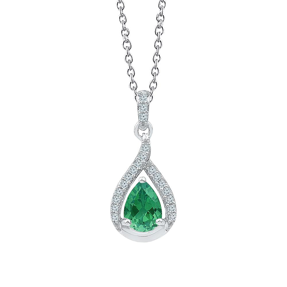 Collana Ciondolo in pietra preziosa Diamante Verde Smeraldo Colombiano 4.60 Ct - harrychadent.it