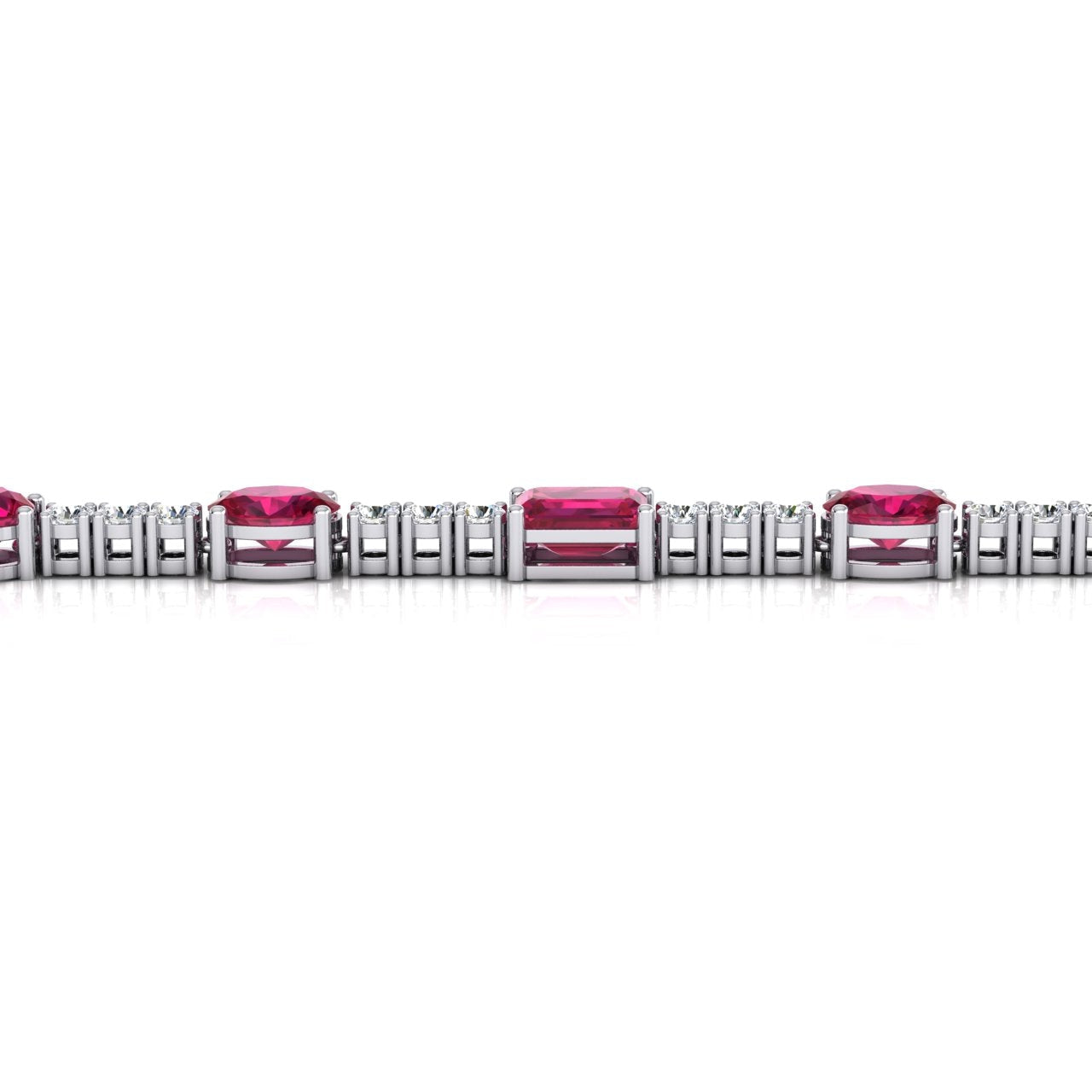 Collana Di diamanti con Rubini Rossi Gioielli Da 46,50 ct