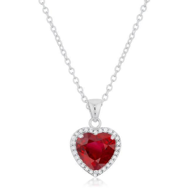 Collana con pendente in oro bianco 14K con rubini e diamanti da 5,40 ct - harrychadent.it