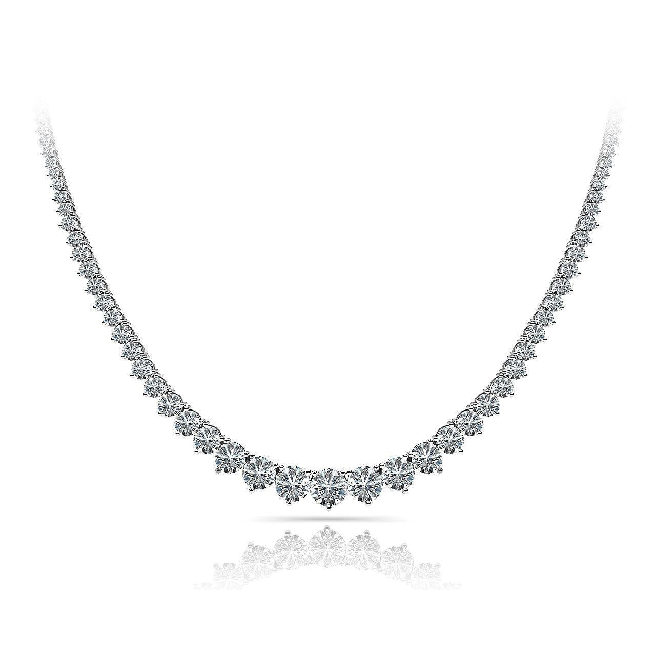 Collana da donna con diamanti rotondi da tennis con diamanti rotondi da 16 carati - harrychadent.it