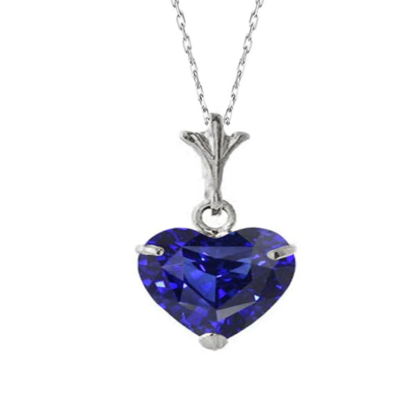 Collana in oro bianco con ciondolo a forma di cuore solitario 2,50 carati - harrychadent.it