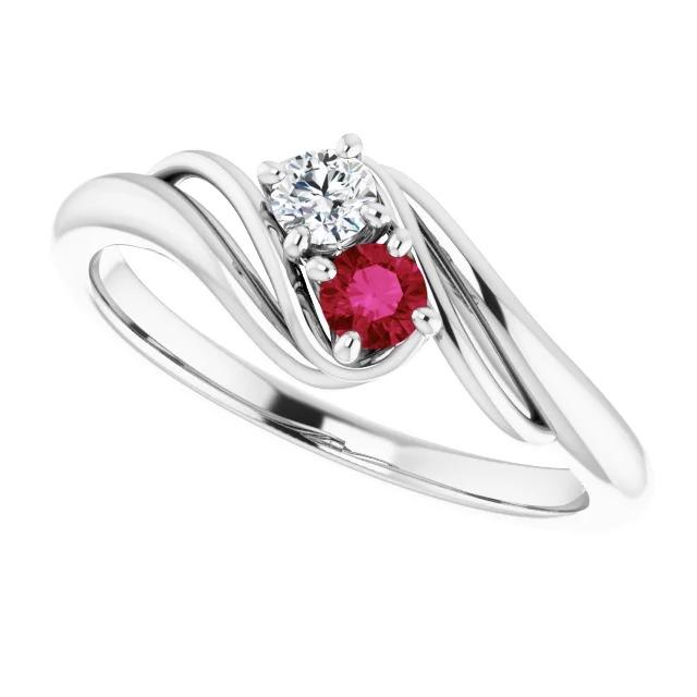 Diamante da 0,50 carati con anello di fidanzamento in oro bianco 14 carati - harrychadent.it