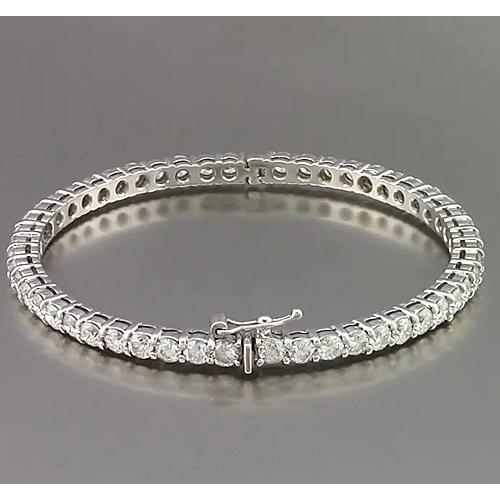 Diamante rotondo 9 carati con bracciale in oro bianco 14 carati Gioielli da donna - harrychadent.it
