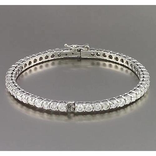 Diamante rotondo 9 carati con bracciale in oro bianco 14 carati Gioielli da donna - harrychadent.it