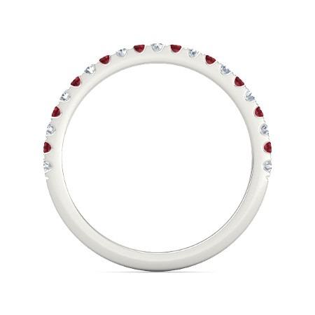 Diamante rotondo da 0,60 carati con gioielli AAA con fascia per l'anniversario in oro bianco 14 carati - harrychadent.it