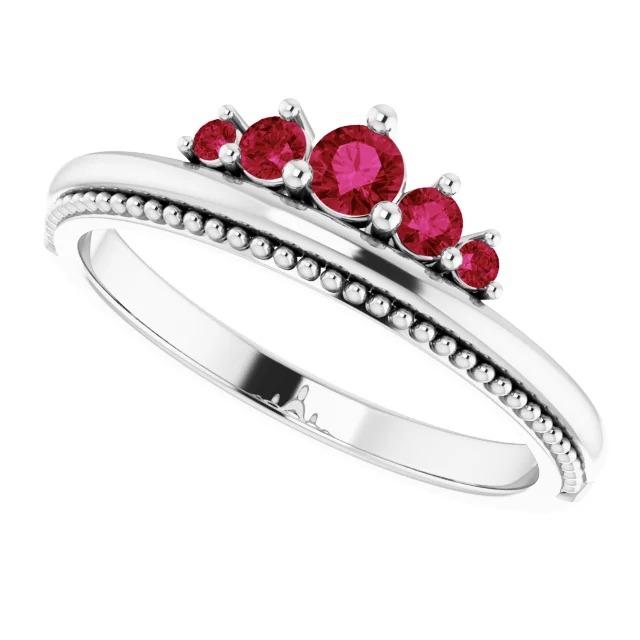 Fede nuziale Burma Ruby 1.10 carati gioielli in stile antico Novità - harrychadent.it