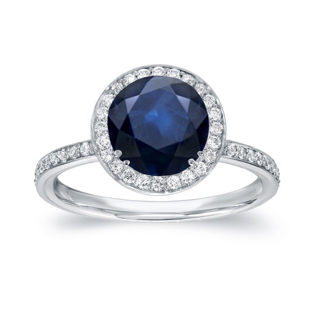 Fede nuziale grande con zaffiro dello Sri Lanka e diamanti. piccola 3 ct - harrychadent.it