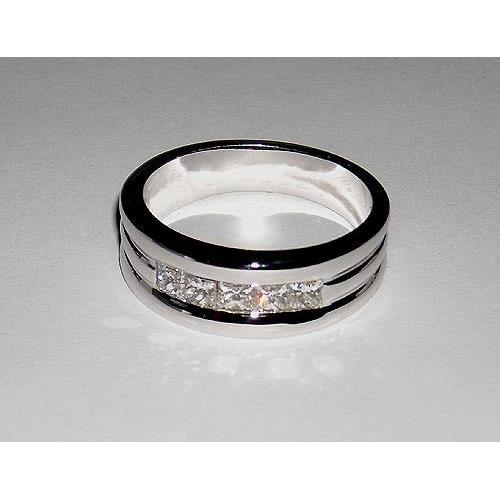 Fede nuziale da uomo con diamante taglio principessa da 1,5 ct - harrychadent.it