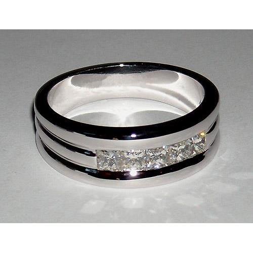 Fede nuziale da uomo con diamante taglio principessa da 1,5 ct - harrychadent.it