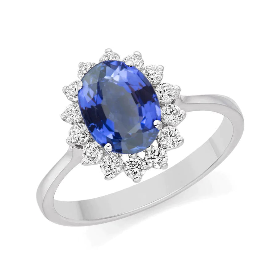 Fiordaliso Blu Zaffiro Anello