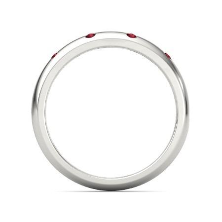 Gypsy Diamond Comfort Fit Ruby Band 1.10 carati oro bianco 14K
