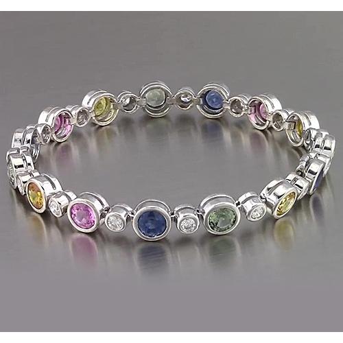 Lunetta per bracciale tennis in zaffiro multicolore 22.50 carati Gioielli da donna - harrychadent.it