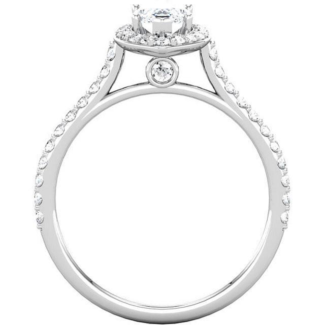 Marquise e diamanti tondi taglio brillante 2,50 carati con anello di fidanzamento Halo WG in oro bianco 14 carati - harrychadent.it