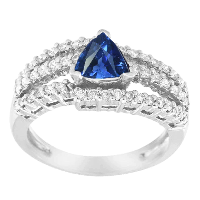 Naturale Ceylon Blu Zaffiro Anello