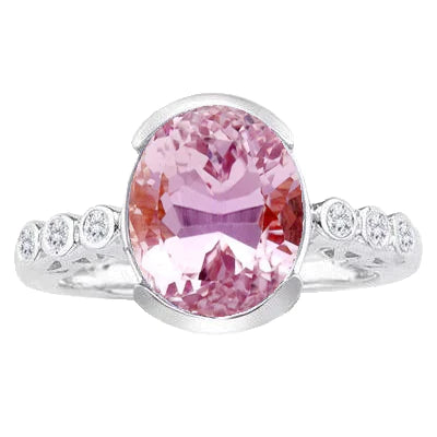 Naturale Kunzite Anello