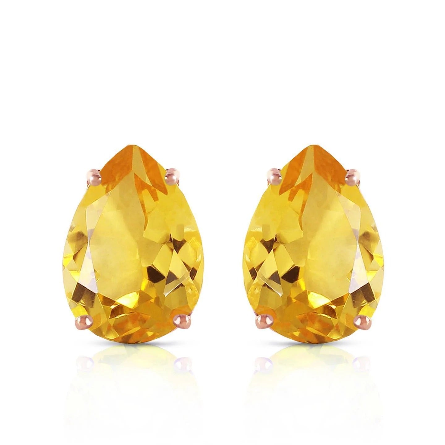 Orecchini a lobo con citrino da 41 ct. taglio a pera. in oro giallo 14K - harrychadent.it