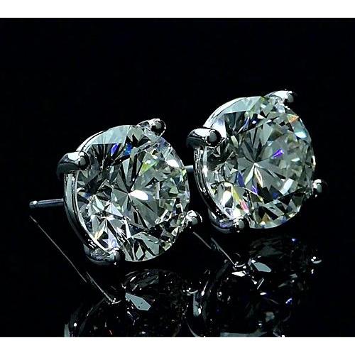 Orecchini a lobo con diamanti 6 carati in oro bianco 14K - harrychadent.it