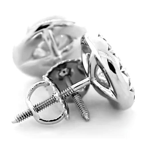 Orecchini a lobo con diamanti Halo 1.80 carati - harrychadent.it