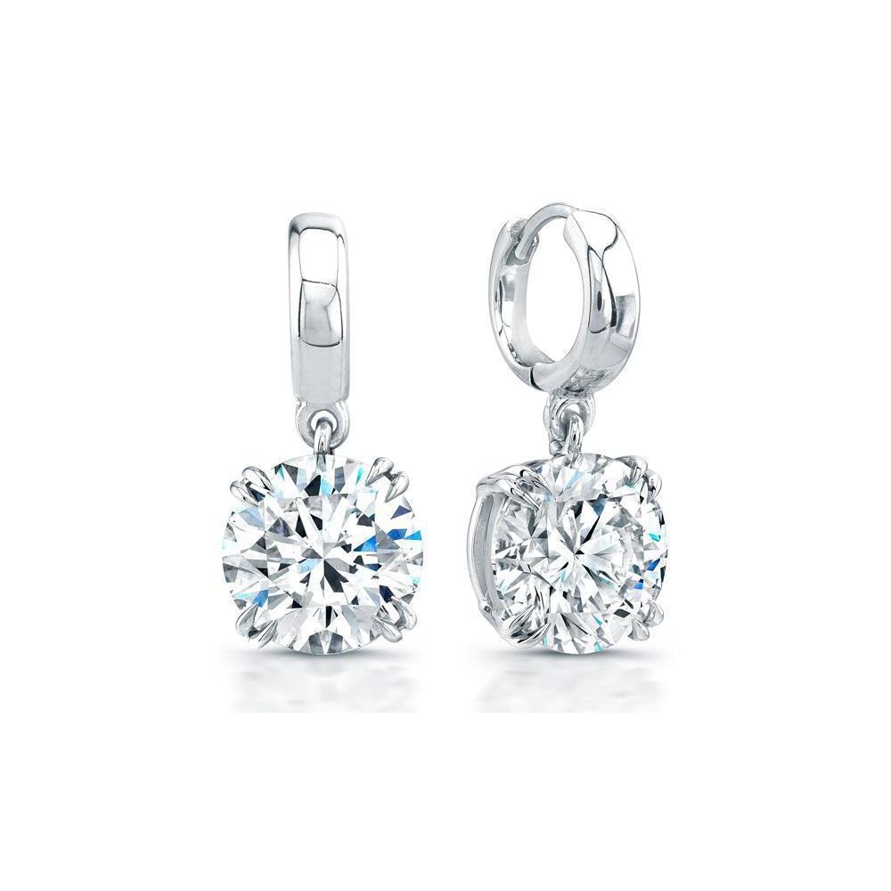 Orecchini pendenti da donna in oro bianco 14K Diamanti 3.00 carati F Vs1 - harrychadent.it