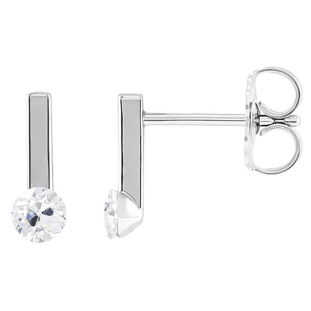 Orecchini rotondi con diamanti a goccia Gioielli da vecchio minatore 2 carati push back - harrychadent.it