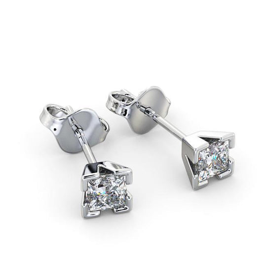 Orecchino con diamanti taglio principessa da 1,60 carati in oro bianco 14K - harrychadent.it