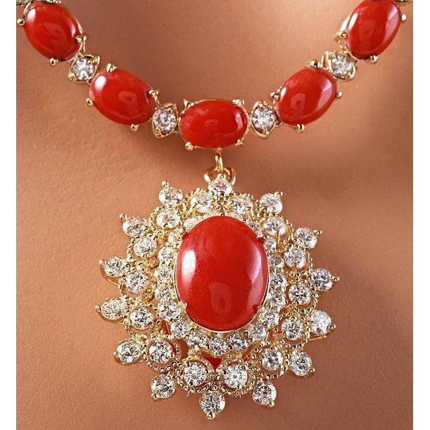 Collana girocollo in corallo a goccia in stile bohémien, collana con