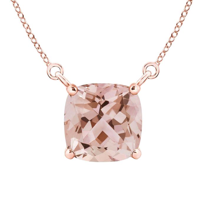 Pendente a forma di cuscino Morganite 12.50 ct Pendente in oro rosa 14K - harrychadent.it