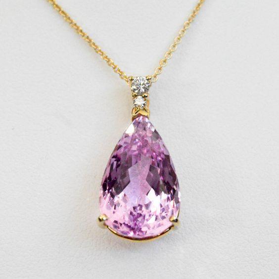 Rosa Kunzite Pietra Pendente