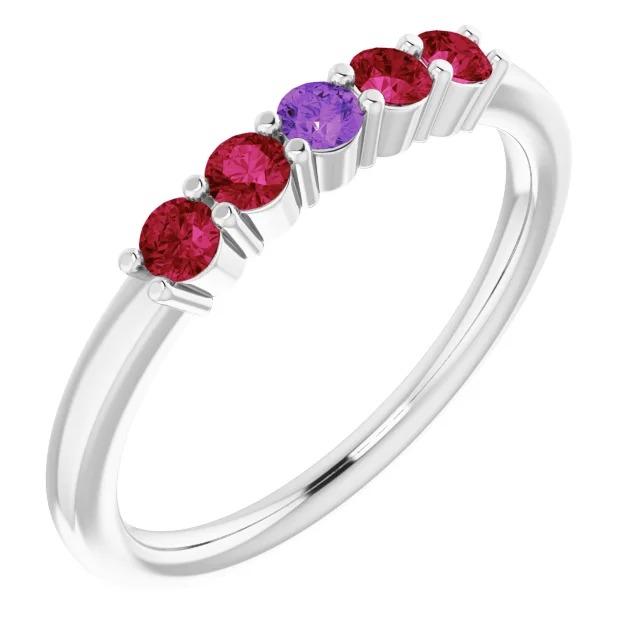 Sapphire Ruby Band 1,50 carati di diamanti tondi con gioielli da donna in oro bianco 14 carati - harrychadent.it