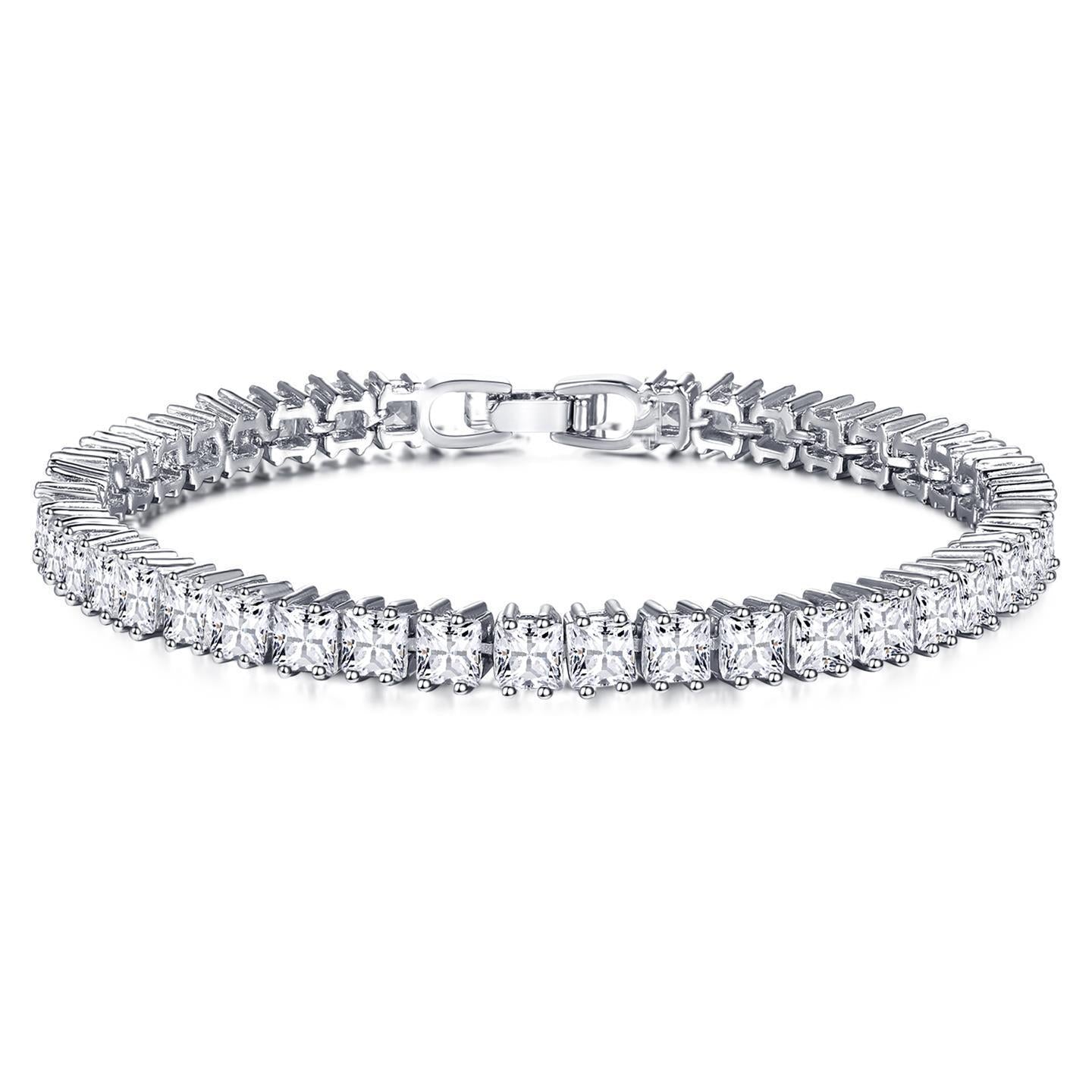 Set di griffe in oro bianco 14K 18.90 ct. Diamanti Scintillanti Bracciale Tennis - harrychadent.it