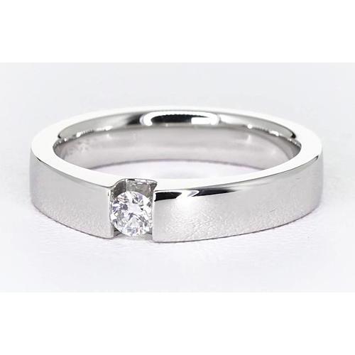 Tension Set Anello da uomo con diamante rotondo Promise. 0.50 carati. gioielli - harrychadent.it