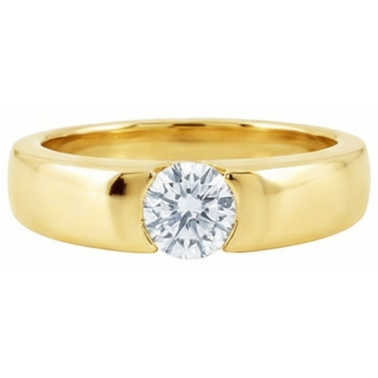 vero round diamante 1.50carati anello vista frontale