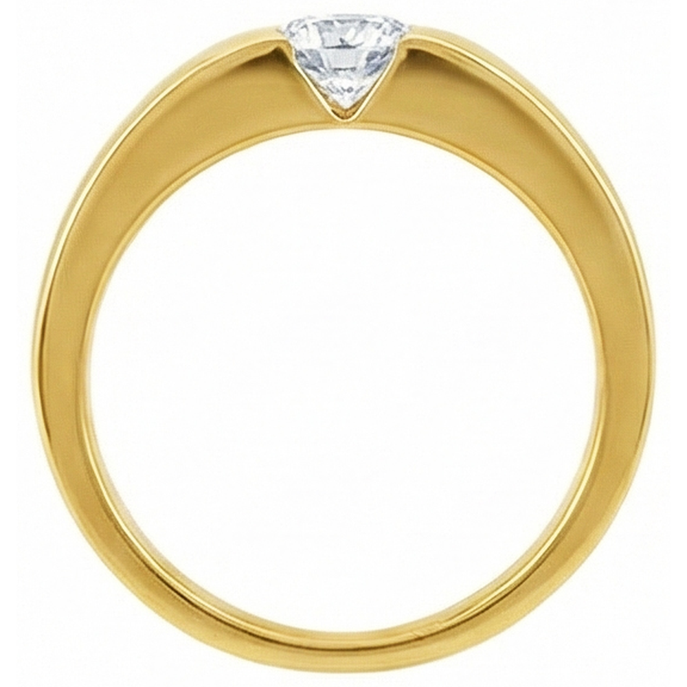 vero round diamante 1.50carati anello vista dall'alto