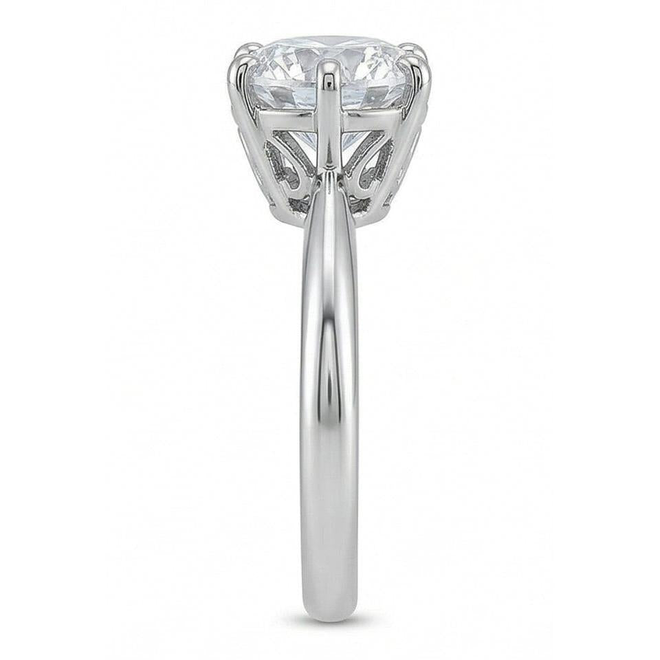 vero round diamante 1.50carati anello vista dall'alto