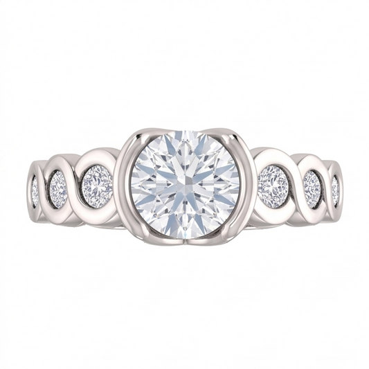 1.86 Carati. Anello Anniversario Di Matrimonio Con Naturale Diamanti Naturali Autentici ( non creati in laboratorio ) Brillanti Rotondi