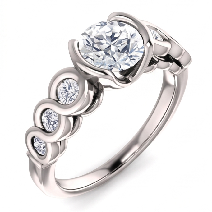 1.86 Carati. Anello Anniversario Di Matrimonio Con Naturale Diamanti Naturali Autentici ( non creati in laboratorio ) Brillanti Rotondi