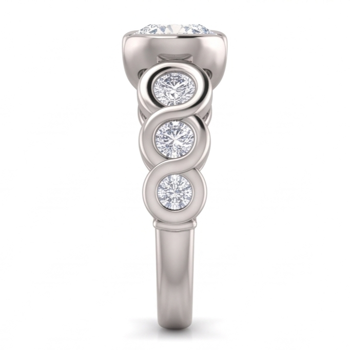 1.86 Carati. Anello Anniversario Di Matrimonio Con Naturale Diamanti Naturali Autentici ( non creati in laboratorio ) Brillanti Rotondi