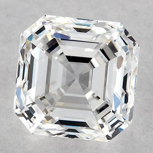 Diamante Asscher naturale da 1 carato, estratto dalla terra, taglio F vs 1, taglio Very Good