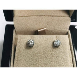 0,50 carati Diamante Fine Orecchini Pendenti in Oro Bianco 14K