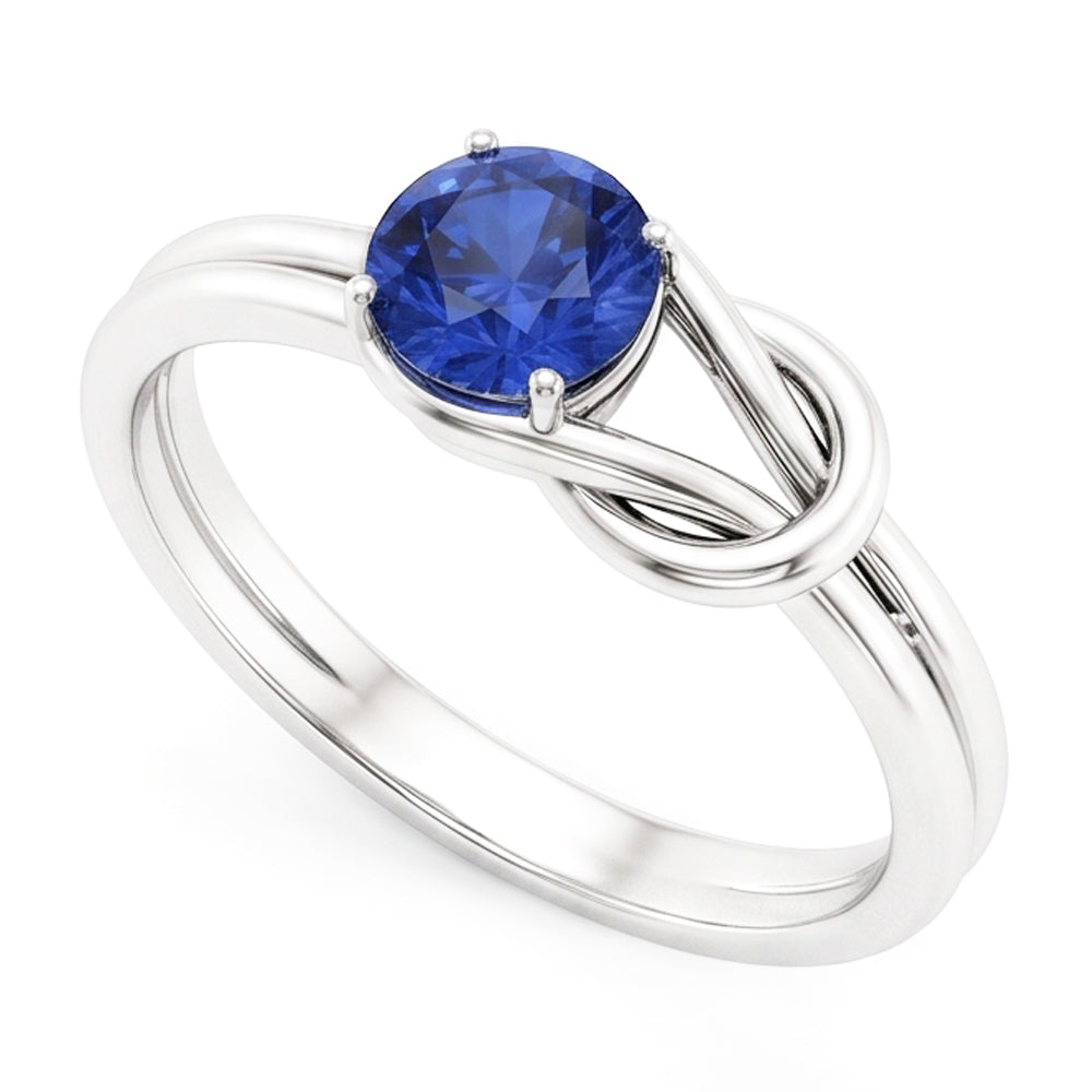 1 carato solitario blu zaffiro bianco oro 14k gioielli anello fantasia nuovo