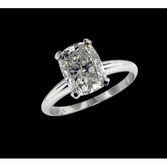 1.25 Ct. Fede Nuziale Solitario Naturale Diamante Taglio Radiante