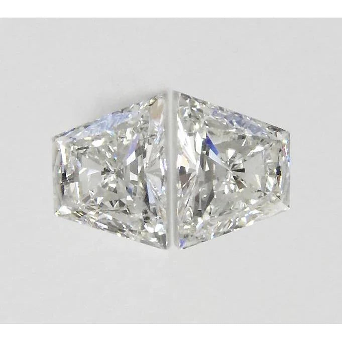 Coppia di diamanti sciolti da 1,50 carati, taglio trapezoidale G-VVS1